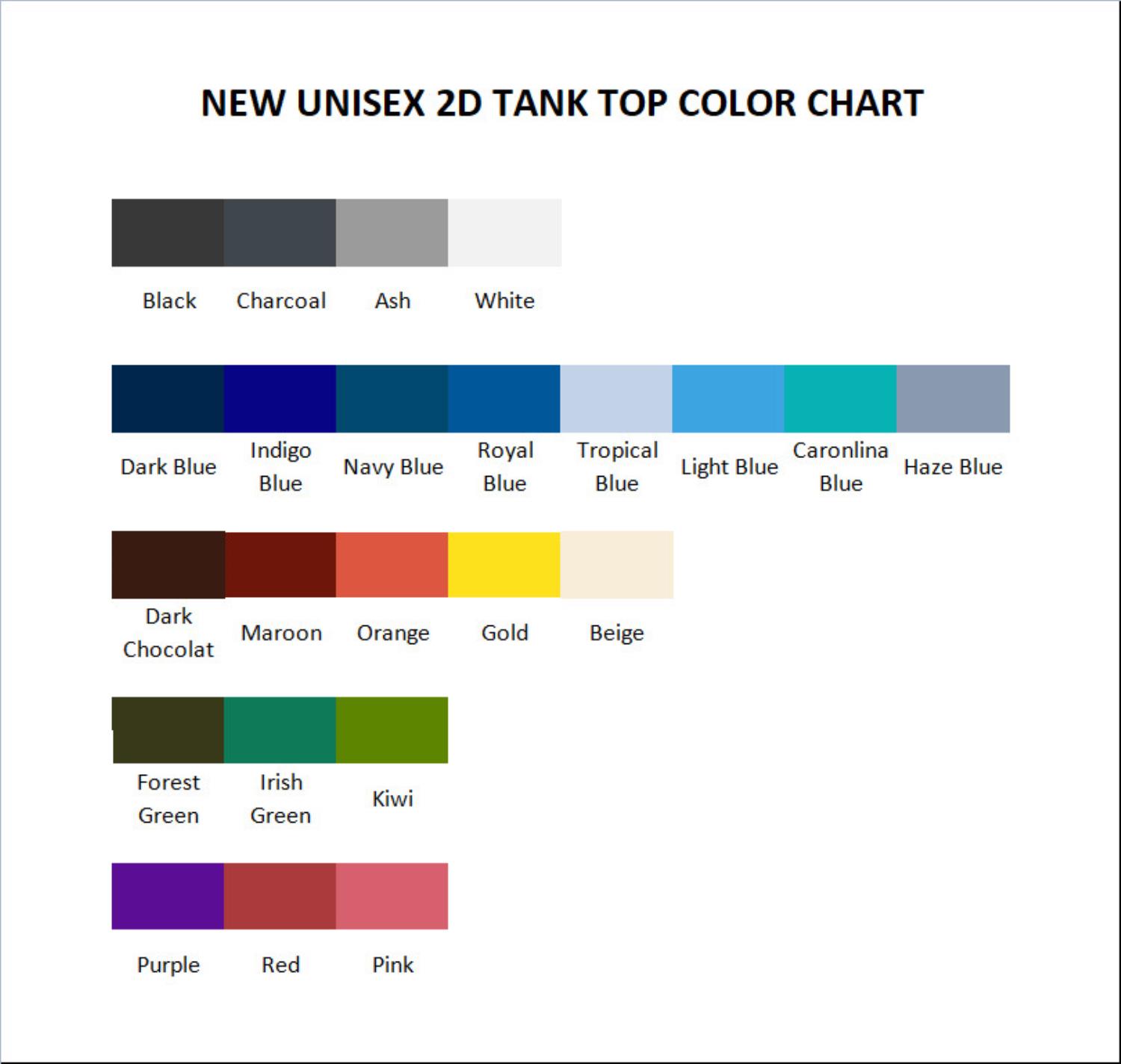 tank top color chart - Cyberpunk: Edgerunners Shop