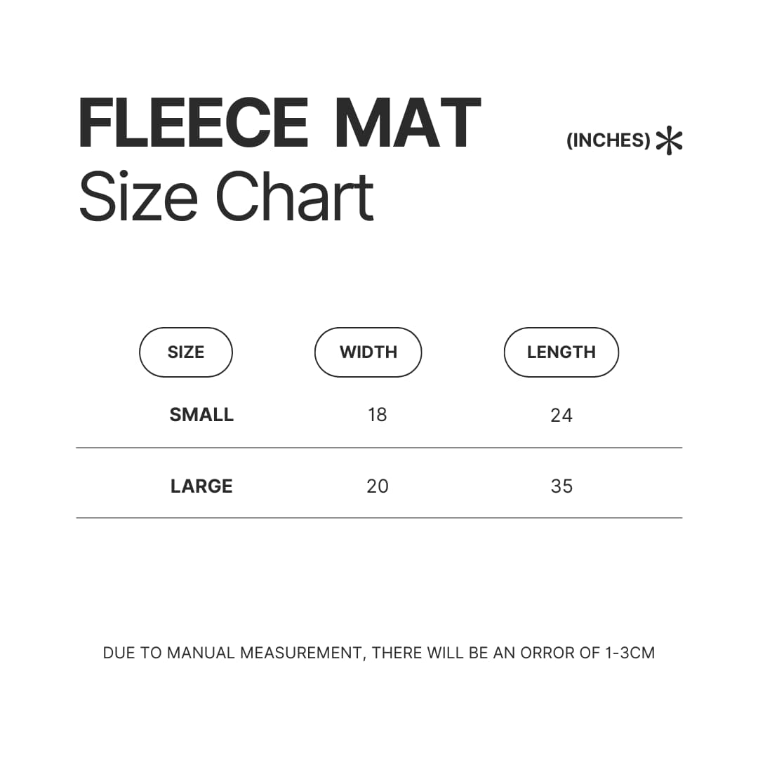 Fleece Mat Size Chart - Cyberpunk: Edgerunners Shop