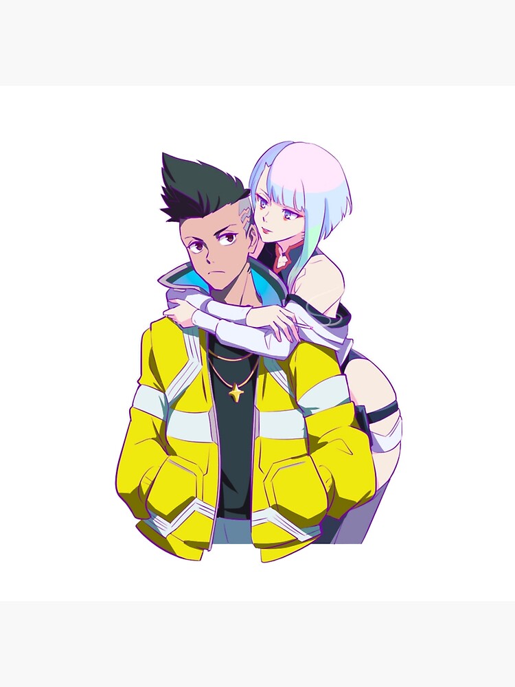 Lucy And David Cyberpunk Tapestry - Image 2