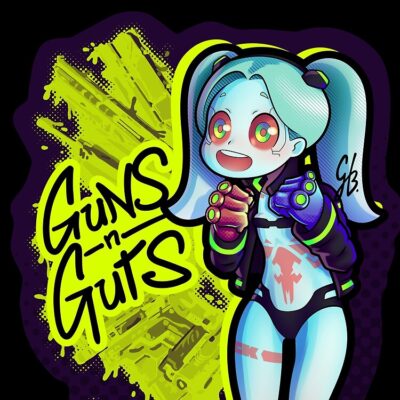 Alternative view of Rebecca From Edgerunners Guns N Guts Crop Tote Bag