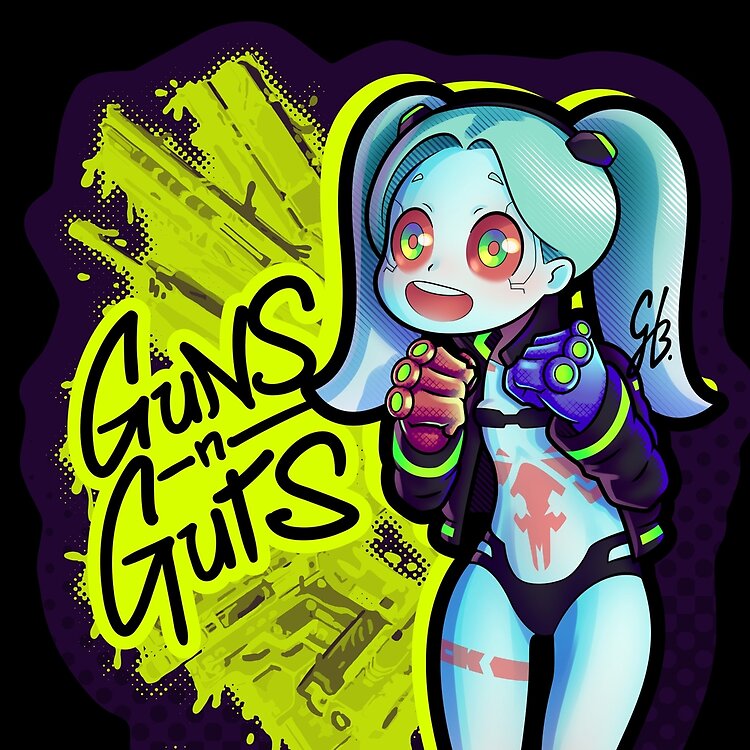 Rebecca From Edgerunners Guns N Guts Crop Tote Bag - Image 2