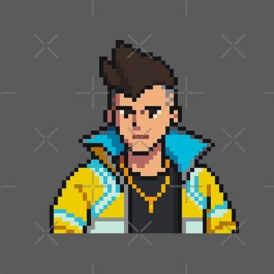 Alternative view of Pixel Edge Running David Tote Bag