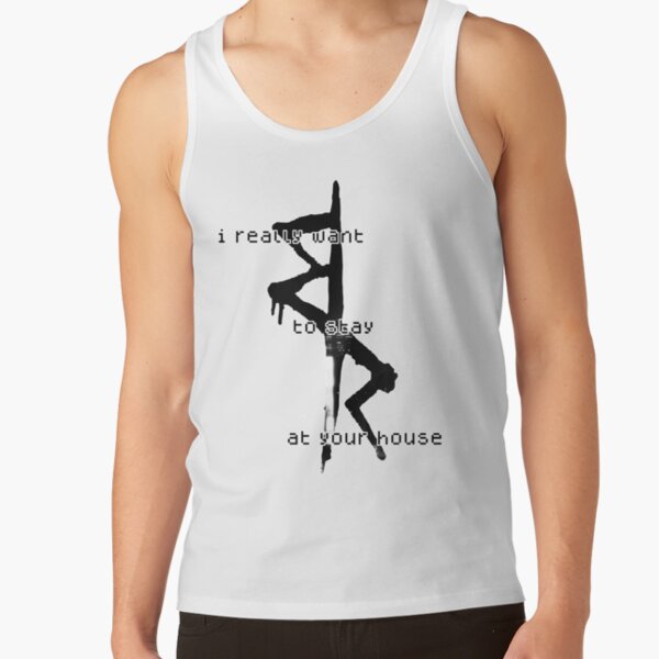 I Really Want To Stay At Your House Edgerunners Symbol Crew Cyberpunk 2022 2077 Anime Manga Cyber Punk Night City Tank Top - Image 2