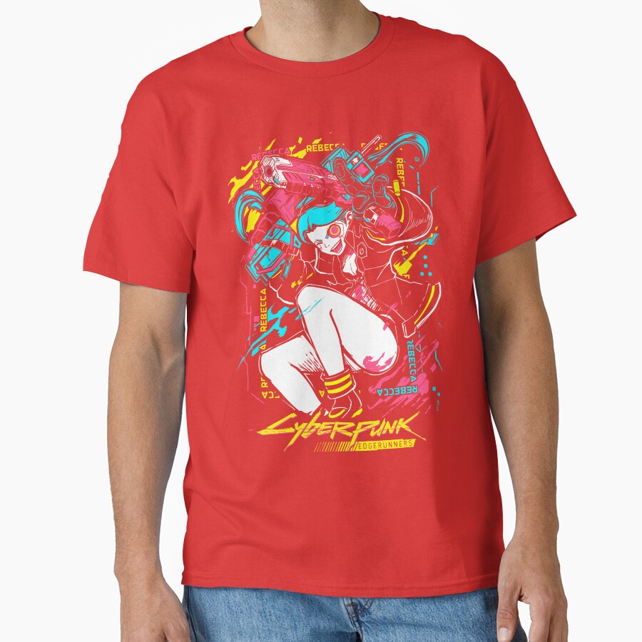 Rebecca Anime Girl Fighting T-shirt - Image 5