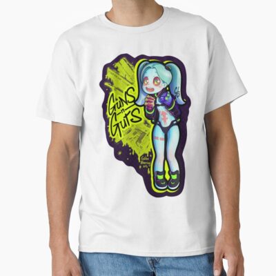 Rebecca From Edgerunners Guns N Guts Crop T-shirt
