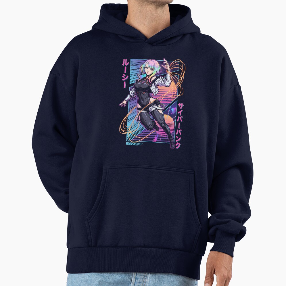 Cyberpunk Edgerunners Lucy White Jacket Black Leotard Icon Hoodie - Image 5