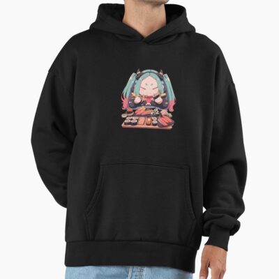 Rebecca Cyberpunk Edgerunners Kawaii Chibi Sushi Feast Hoodie