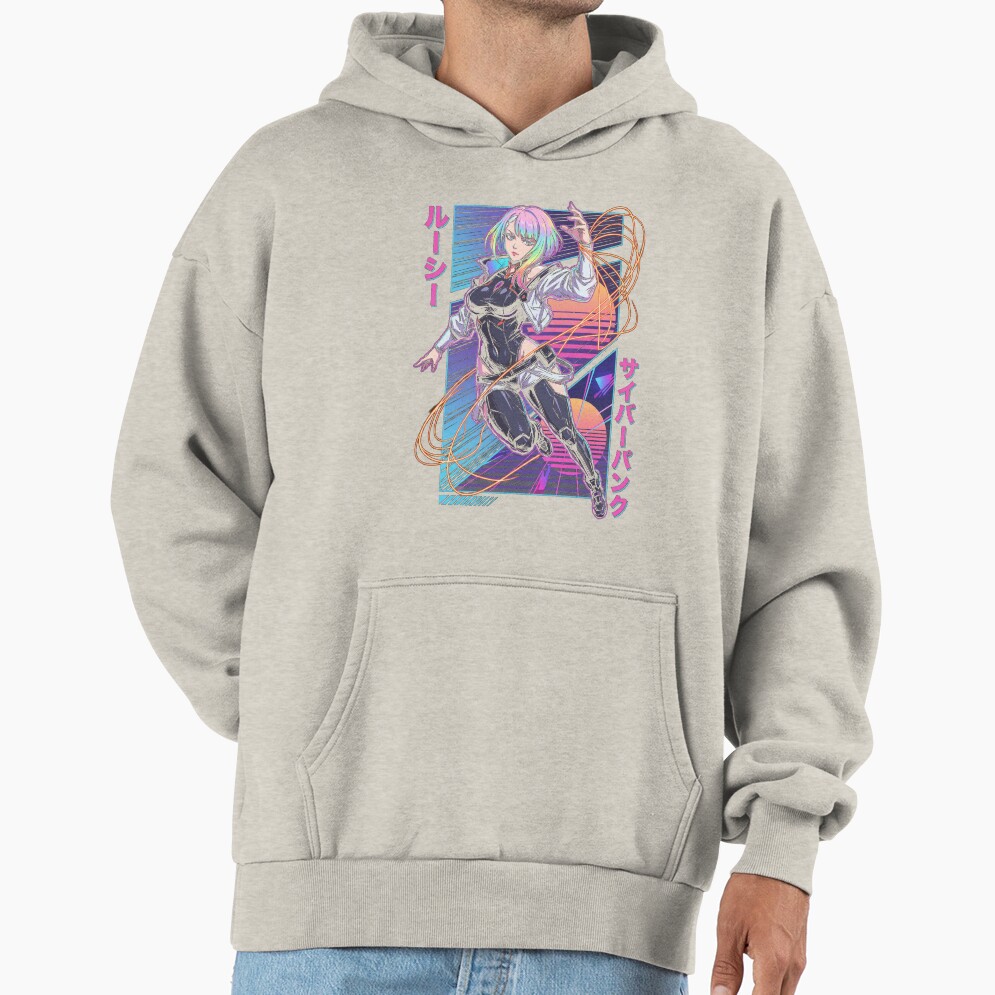 Cyberpunk Edgerunners Lucy White Jacket Black Leotard Icon Hoodie - Image 3