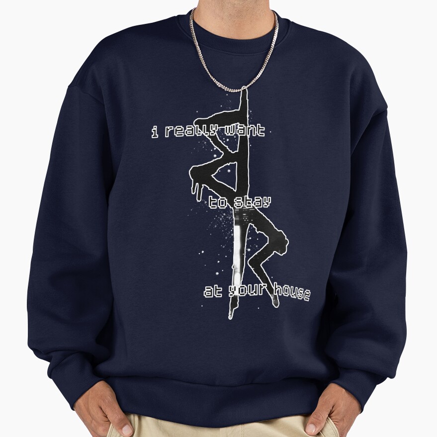 I Really Want To Stay At Your House Edgerunners Symbol Crew Cyberpunk 2022 2077 Anime Manga Cyber Punk Night City Sweatshirt - Image 5