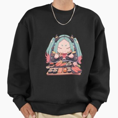Rebecca Cyberpunk Edgerunners Kawaii Chibi Sushi Feast Sweatshirt