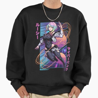 Cyberpunk Edgerunners Lucy White Jacket Black Leotard Icon Sweatshirt