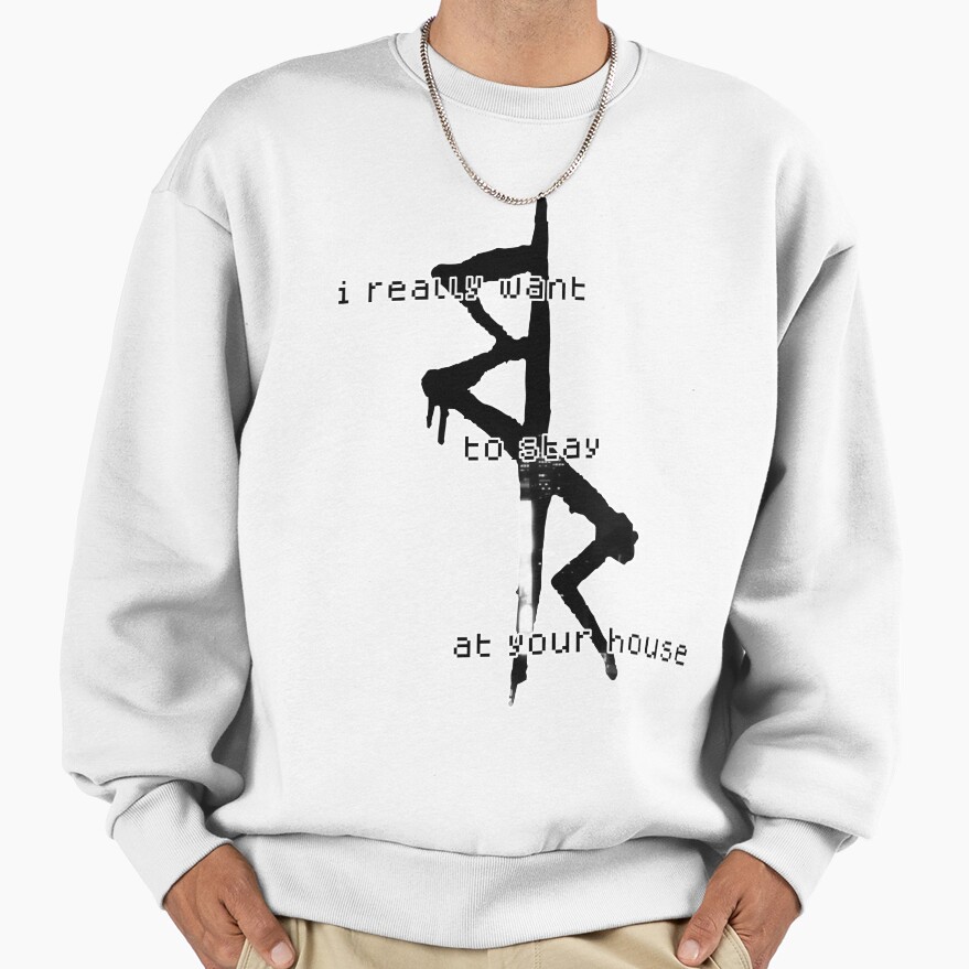 I Really Want To Stay At Your House Edgerunners Symbol Crew Cyberpunk 2022 2077 Anime Manga Cyber Punk Night City Sweatshirt - Image 2