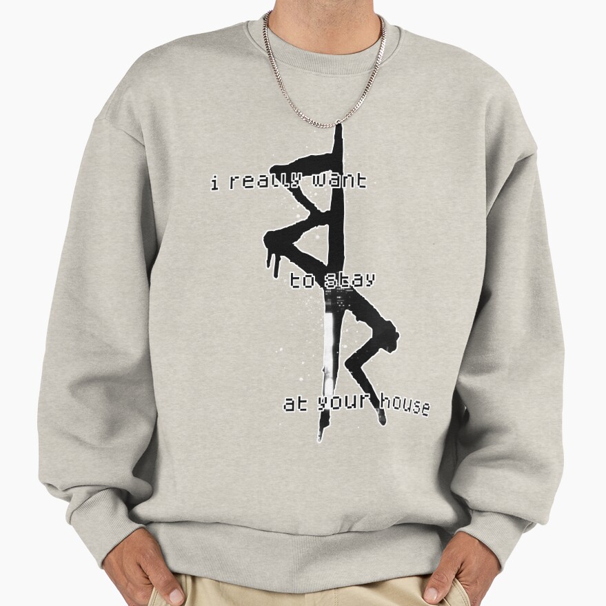 I Really Want To Stay At Your House Edgerunners Symbol Crew Cyberpunk 2022 2077 Anime Manga Cyber Punk Night City Sweatshirt - Image 3