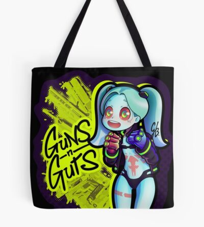Rebecca From Edgerunners Guns N Guts Crop Tote Bag