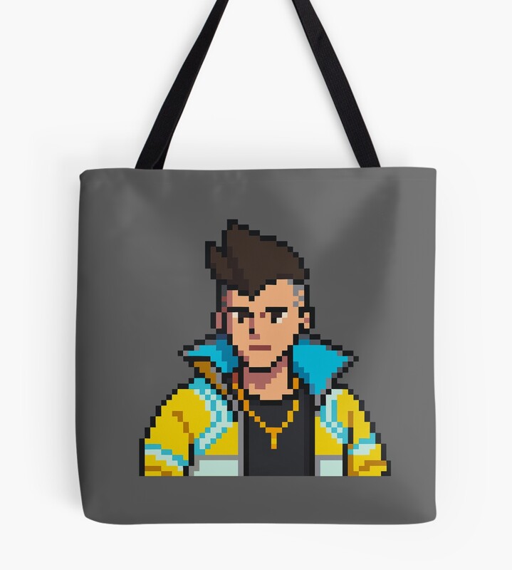 Pixel Edge Running David Tote Bag