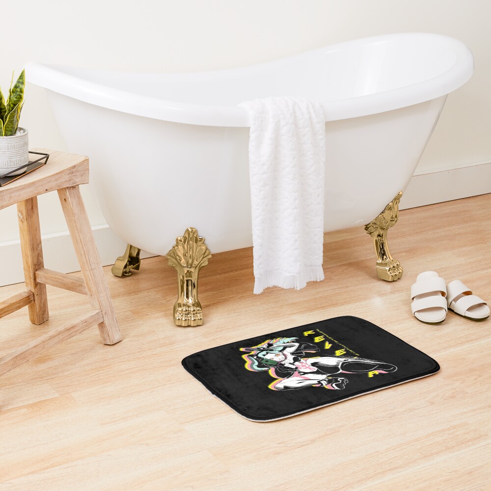 Rebecca Anime Girl Fighting Bath Mat - Image 2