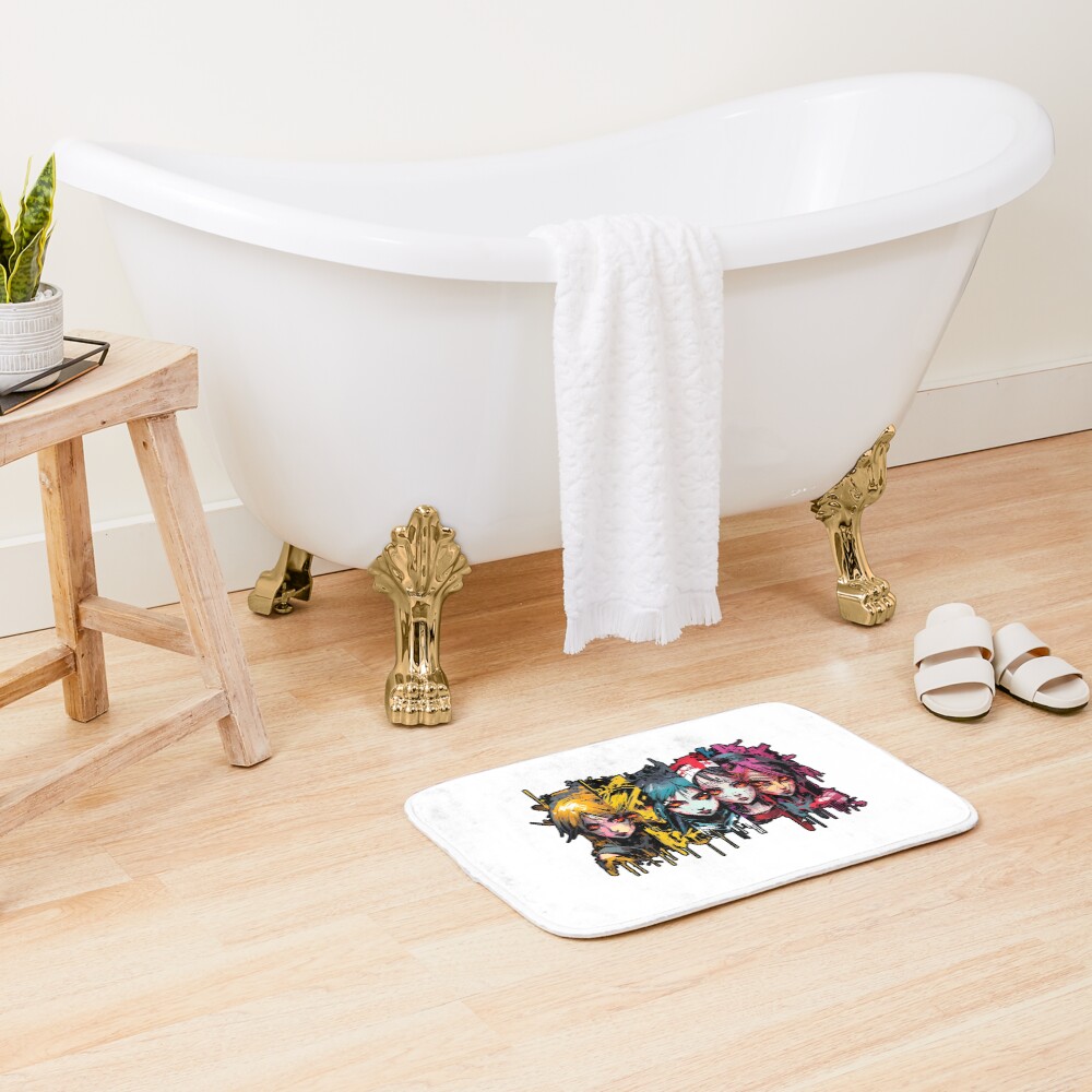 Comic Strip Anime Cyberpunk Witches Bath Mat - Image 2