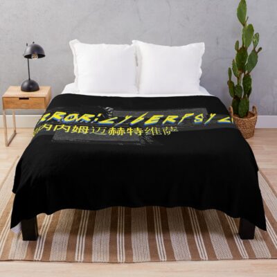 Cyberpunk Samurai Cyberpsycho Throw Blanket