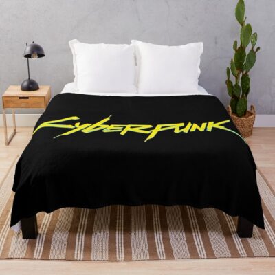 Cyberpunk Logo Throw Blanket
