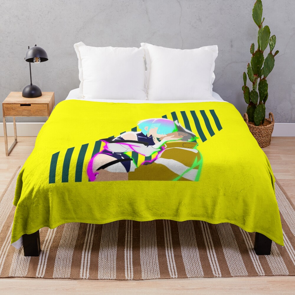 Cyberpunk Edgerunners Shirt Throw Blanket