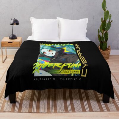 Rebecca Anime Girl Naughty Mercenary Throw Blanket
