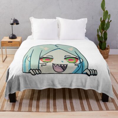 Reebecca Anime Girl Smile Throw Blanket