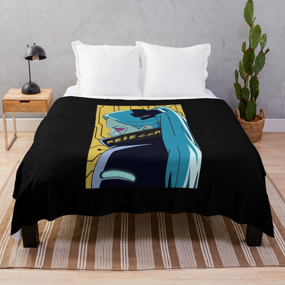 Rebecca Anime Girl Mercenary Throw Blanket