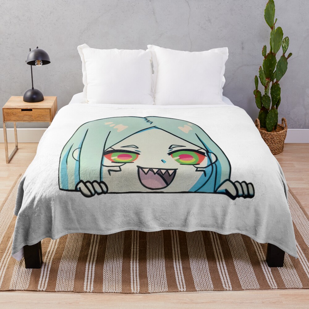 Reebecca Anime Girl Smile Throw Blanket