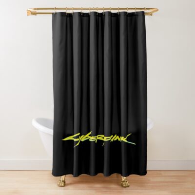 Cyberpunk Logo Shower Curtain
