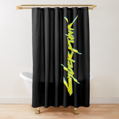 Cyber Logos Shower Curtain