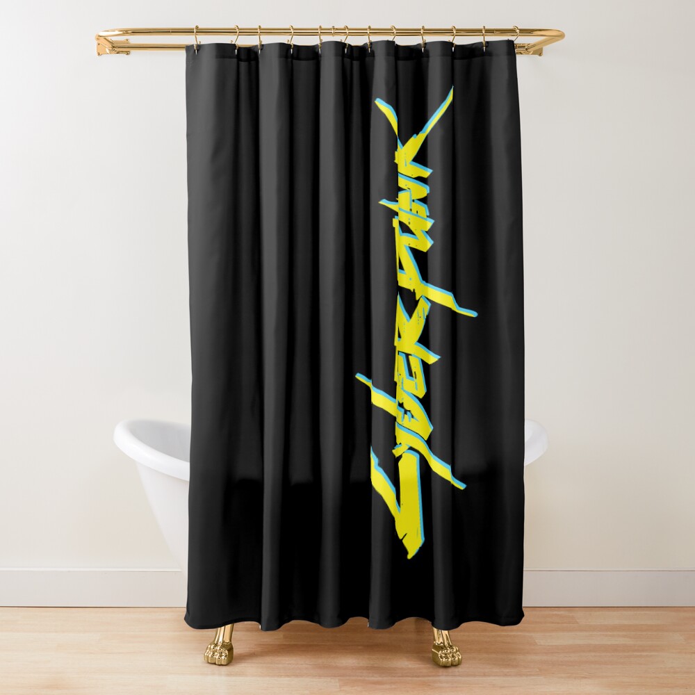 Cyber Logos Shower Curtain