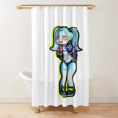 Happy Rebecca From Edgerunners Shower Curtain