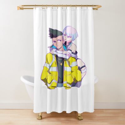 Lucy And David Cyberpunk Shower Curtain