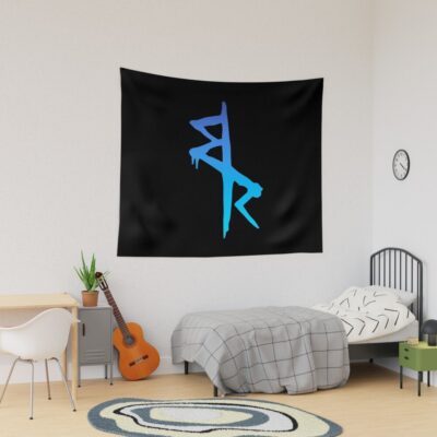 Edge Running Blue Tapestry