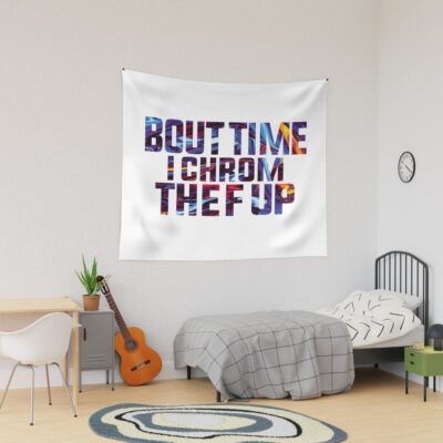 Bout Time I Chrom The F Up Cyberpunk Edgerunners Essential T Shirt 1 Tapestry
