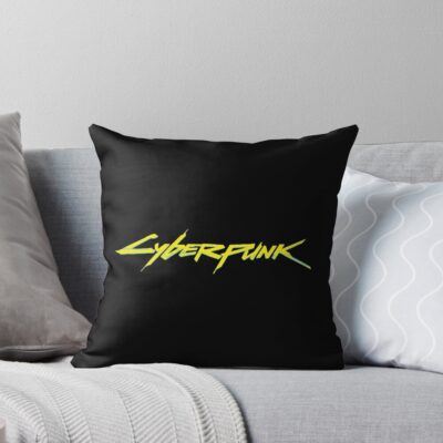 Cyberpunk Logo Throw Pillow