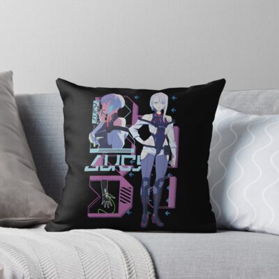Lucy Posing Black Throw Pillow