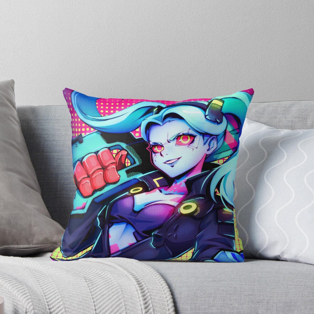 Rebecca Charming Anime Beauty Throw Pillow