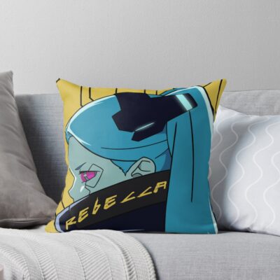 Rebecca Anime Girl Mercenary Throw Pillow
