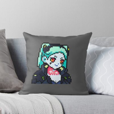 Pixel Edge Running Rebecca Throw Pillow