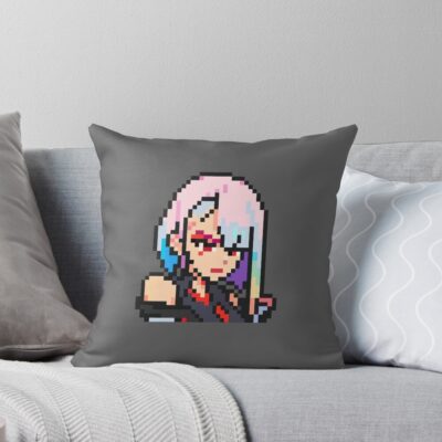 Pixel Edge Running Throw Pillow