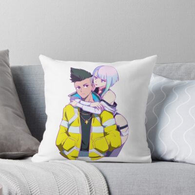 Lucy And David Cyberpunk Throw Pillow